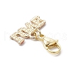 5Pcs Valentine's Day Alloy Enamel Word Love Pendant Decorations HJEW-JM03092-5
