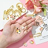 DIY Painting Theme Alloy Keychain Brooch Pin Making Kits DIY-YW0008-71-3