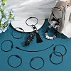 SUNNYCLUE 40Pcs Baking Paint Stainless Steel Cable Wire Keychain AJEW-SC0003-42-4