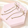 Bowknot Rack Plating Brass Stud Earrrings EJEW-Z085-01G-2