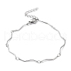 Non-Tarnish 304 Stainless Steel Twist Bar Link Chain Bracelet BJEW-K226-06P-1