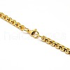 304 Stainless Steel Venetian Chain Box Chain Necklace Making STAS-A028-N031G-A-3
