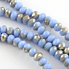 Electroplate Glass Faceted Rondelle Bead Strands EGLA-Q056-8mm-10-1