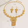 Elegant Fashion Flower Brass Pendant Necklace & Earrings Sets for Women JG6423-5