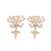 Brass Micro Pave Cubic Zirconia Pendants KK-B125-27G-1