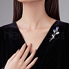 Flower Alloy Rhinestone Brooches for Backpack Clothes PW-WG9DEA1-01-2