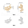 DICOSMETIC 16Pcs 2 Style 201 Stainless Steel Pendants and Filigree Joiners STAS-DC0001-55-2