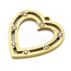 Ion Plating(IP) 304 Stainless Steel Rhinestone Pendants STAS-U034-01G-2