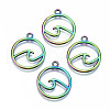 Rainbow Color Alloy Pendants X-PALLOY-S180-039-RS-1