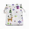 Polycotton(Polyester Cotton) Packing Pouches Drawstring Bags X-ABAG-T006-A02-3