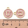 Golden Plated Alloy Enamel Charms X-ENAM-S118-07U-3