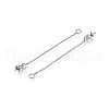 Anti-Tarnish Rhodium Plated 925 Sterling Silver Tassel Pendants STER-N016-05P-1