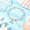 4Pcs Brass Glass Beads Stretch Bracelets BJEW-JB11769-04-1