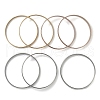 Fashion Tri-color 304 Stainless Steel Buddhist Bangle Sets BJEW-L664-024C-M-4