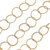 304 Stainless Steel Textured Ring Link Chains CHS-C018-10G-1