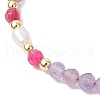 Natural Amethyst Beaded Bracelets BJEW-JB11763-03-3