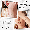 Beebeecraft 6Pcs Brass Box Chains Slider Bracelet Making with Clear Cubic Zirconia Tiny Charms BJEW-BBC0001-04-5