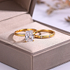 925 Sterling Silver Pave Cubic Zirconia Finger Rings for Couple AG7275-3-1