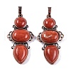 Natural Red Jasper Pendants G-Q158-04-09-1