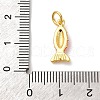 Brass Micro Pave Cubic Zirconia Enamel Pendants KK-I276-23G-4