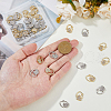 SUPERFINDINGS 40Pcs 2 Colors Alloy Rhinestone Pendants FIND-FH0010-64-3