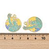 Alloy Enamel Pendants ENAM-V001-02B-G-3