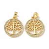Brass Micro Pave Cubic Zirconia Pendents KK-R210-21G-02-1