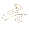 304 Stainless Steel Heart Lariat Y Necklaces for Women NJEW-C082-01G-2