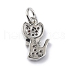 Brass Micro Pave Cubic Zirconia Charms ZIRC-F131-07P-2