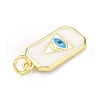 Rack Plating Brass Enamel Pendants KK-C011-47G-01-3