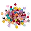 Transparent Frosted Glass Beads and Two Tone Crackle Glass Beads FGLA-CD0001-01-5