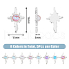 DICOSMETIC 40Pcs 8 Colors Alloy Cabochons MRMJ-DC0001-05-2