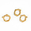 Stainless Steel Irregular Ring Stud Earrings & Cuff Rings Sets for Women OL0643-1-5