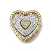 Brass Micro Pave Cubic Zirconia Pendants Set KK-V010-08GP-03-1