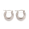 304 Stainless Steel Geometric Hoop Earrings STAS-D171-16C-P-1