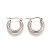 Non-Tarnish 304 Stainless Steel Geometric Hoop Earrings STAS-D171-16C-P-1
