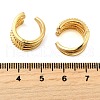 Brass Micro Pave Clear Cubic Zirconia Cuff Earrings EJEW-K309-08G-5