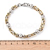 201 Stainless Steel Byzantine Chain Bracelets BJEW-B078-158GP-3