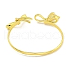 Rack Plating Bowknot Brass Cuff Bangles for Women BJEW-B106-25D-G-3