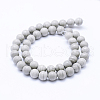 Natural Silver Line Jasper Beads Strands G-F531-8mm-O-2