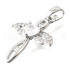Brass Micro Pave Cubic Zirconia Pendants KK-V007-43P-2