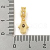 Brass Micro Pave Clear Cubic Zirconia Pendants KK-U007-02G-03-3