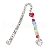 Flower Pattern Alloy Hook Bookmarks AJEW-JK00250-01-1