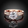 Exquisite Engagement Rings Brass Czech Rhinestone Finger Rings for Women RJEW-BB02141-7-2