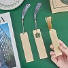 Brass Brushed Blank Bookmarks AJEW-UN0001-004-3