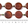 Natural Striped Agate/Banded Agate Coin Beads Strands G-NH0040-01C-2