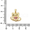 Brass Micro Pave Cubic Zirconia Pendants KK-V009-23G-3