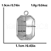 304 Stainless Steel Pendant Cabochon Settings PW-WG002AB-07-2