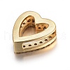 Brass Micro Pave Cubic Zirconia Slide Charms ZIRC-G147-31-NR-3