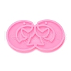 Moon with Mermaid Tail Pendant Silhouette Silicone Molds DIY-M034-17-2